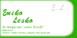 eniko lesko business card